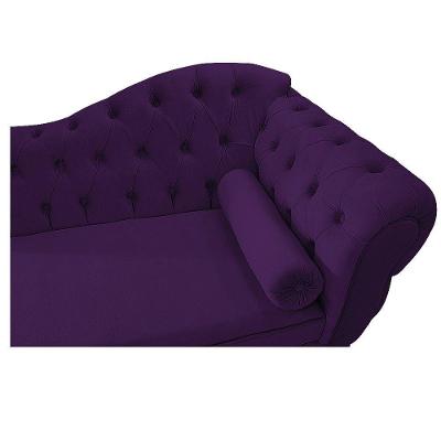 Recamier Diana 140cm Lado Esquerdo Suede Roxo