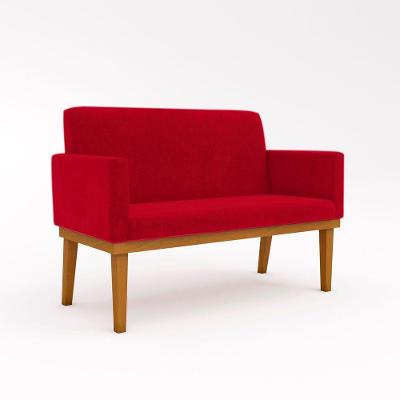 Sofá Namoradeira Confortável Sala De Estar ? Balaqui Decor Cor:vermelho