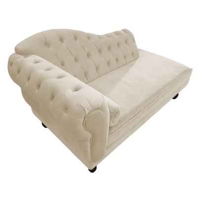 Diva Recamier Diana 160cm Lado Direito Suede Bege