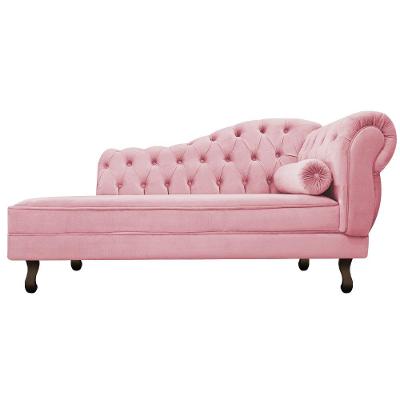 Diva Recamier Diana 160cm Lado Esquerdo Suede Rosa Bebê