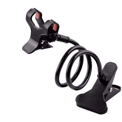Suporte De Celular/Mesa/Escritório-Articulado Universal Cama Garra Preto