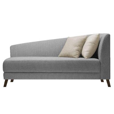 Recamier Heitor 140cm Com Almofada Lado Esquerdo Suede Cor Cinza/bege