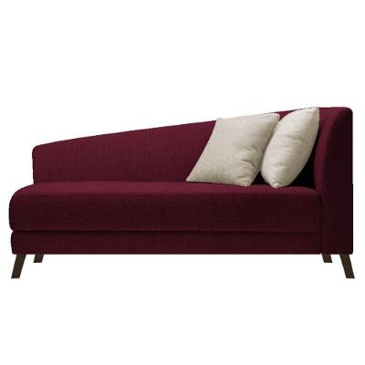 Recamier Heitor 140cm Com Almofada Lado Esquerdo Suede Cor Bordô/bege