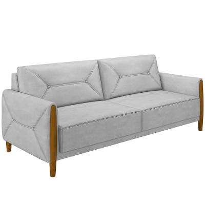 Sofá 02 Lugares 165cm Berilo M03 Veludo Cinza