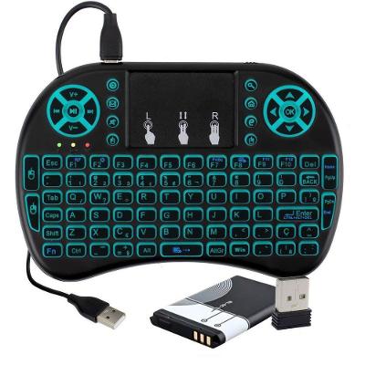 Controle Televisão Mini Teclado Sem Fio Bateria Recarregável