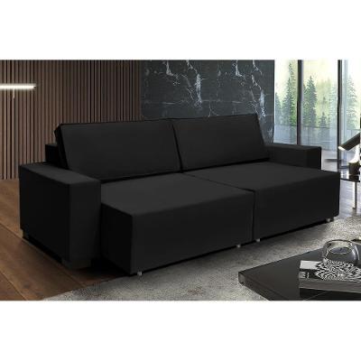 Sofá Dallas 2.90m Retrátil - Preto