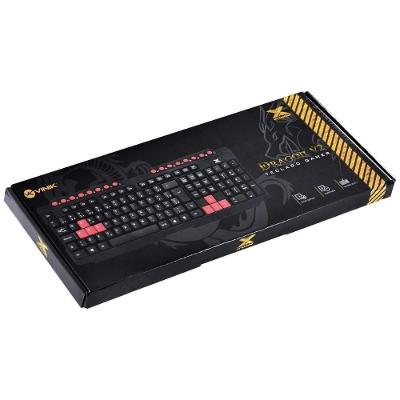 Teclado Usb Gamer Dragon Abnt2 1.8m Preto e Vermelho Gt100