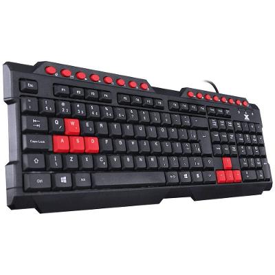 Teclado Usb Gamer Vx Gaming Dragon V2 Abnt2 1.8M Preto Com Vermelho - Gt100