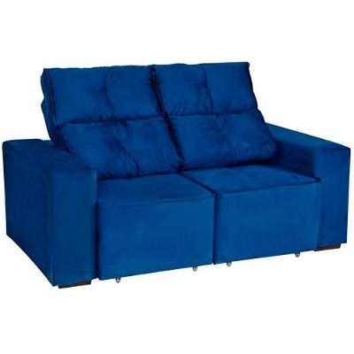 Estofado Adapt 2 Lugares Retrátil E Reclinável Espuma D23 Paraná Azul