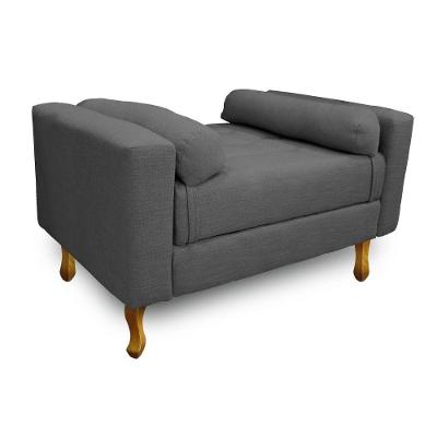 Recamier Félix King Size 195Cm Linho Chumbo