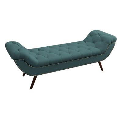 Recamier Divã Odessa P04 195 Cm Suede Turquesa