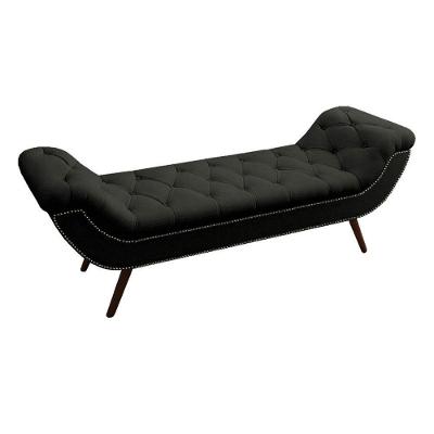 Recamier Divã Odessa P04 160 Cm Suede Cinza Escuro