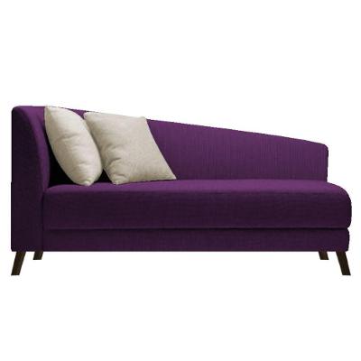 Recamier Heitor 140Cm Com Almofada Roxo/Bege