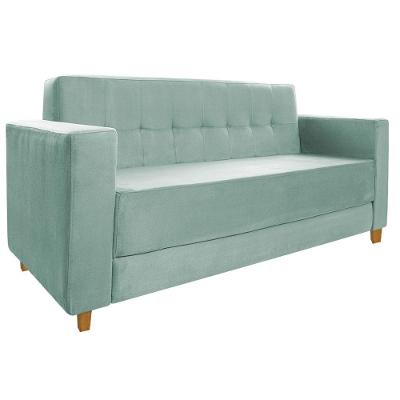 Sofá 2 Lugares Linho Azul Turquesa
