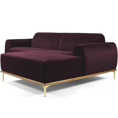 Sofá 3 Lugares Com Chaise Molino 245 Cm Roxo Grape C-292