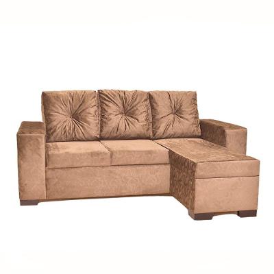 Sofá Dubai 2 Lugares E Chaise Finezzi Capuccino