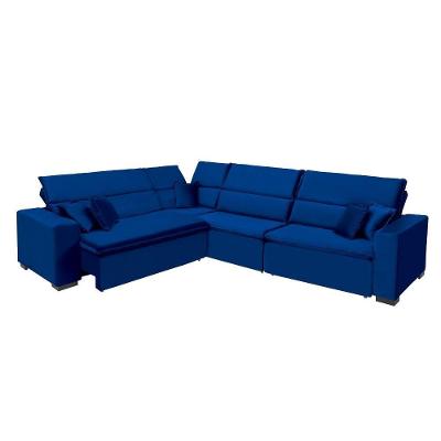 Sofá Canto Milão 2,50 X 3,75m-azul