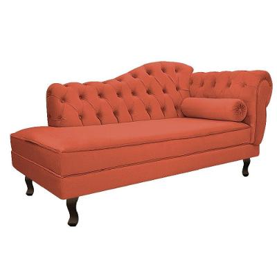 Recamier Diana 160cm Lado Esquerdo Suede Terracota