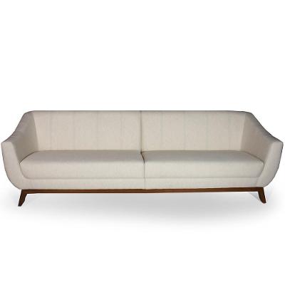 Sofá 3 Lugares Para Sala De Estar Atenas 230 Cm Bege C-443