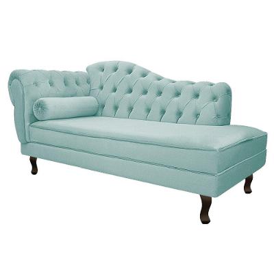 Recamier Diana 140cm Lado Direito Suede Azul Tiffany