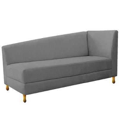 Recamier Valéria 185cm Lado Esquerdo Corano Cinza Doce Sonho