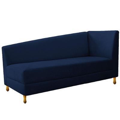 Recamier Valéria 185cm Esquerdo Suede Marinho Doce Sonho