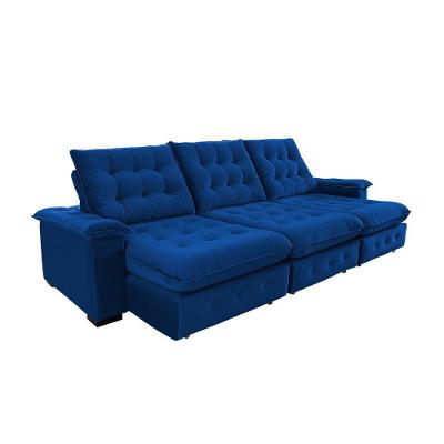 Sofá Coliseu 3.10m Retrátil E Reclinável Super Pillow - Azul