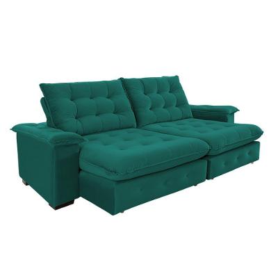 Sofá Coliseu 2.60m Retrátil E Reclinável Super Pillow - Verde