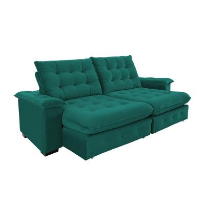 Sofá Coliseu 2.00m Retrátil E Reclinável Super Pillow - Verde