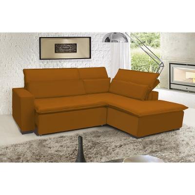 Sofá Istambul 2.60x1.90m Retrátil E Reclinável Com Chaise - Terra