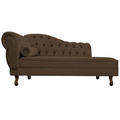 Diva Recamier Diana 130Cm Lado Direito Suede Marrom