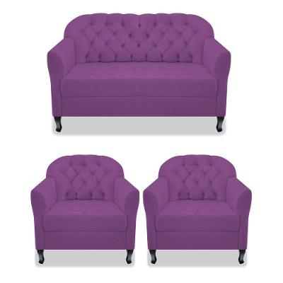 Kit Namoradeira E 02 Poltrona Julia A02 Roxo