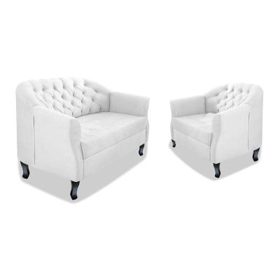 Kit Namoradeira E Poltrona Julia A02 Corano Branco