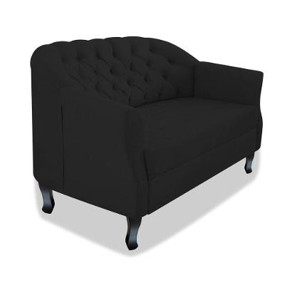 Namoradeira Julia A02 Suede - Doce Sonho Móveis Cor Preto