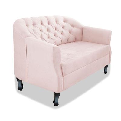 Namoradeira Julia A02 Suede - Doce Sonho Móveis Cor Rosê