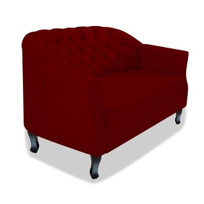 Namoradeira Julia A02 Suede - Doce Sonho Móveis Cor Bordô