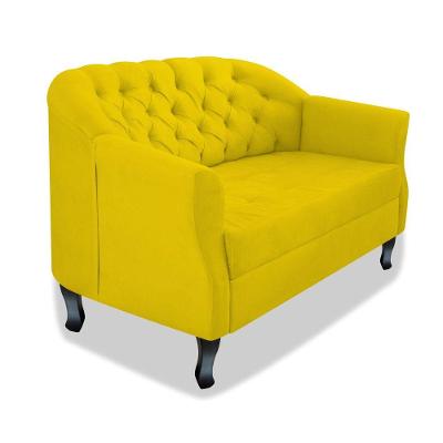 Namoradeira Julia A02 Suede - Doce Sonho Móveis Cor Amarelo