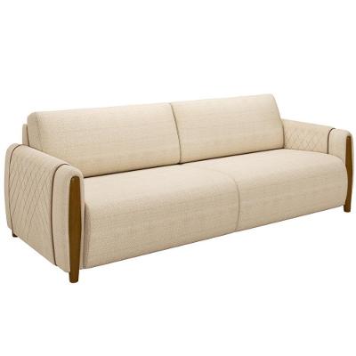 Sofá 03 Lugares Para Sala De Estar 223cm Flora M03 Bege