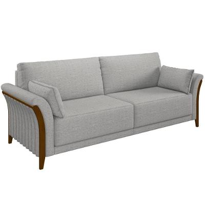 Sofá 02 Lugares Para Sala De Estar 162cm Stefan M03 Cinza