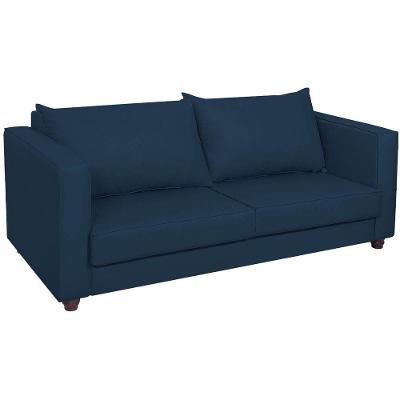 Sofá 2 Lugares Lisboa Suede - Amarena Móveis Cor Azul Marinho