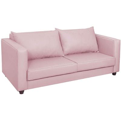 Sofá 2 Lugares Lisboa Suede - Amarena Móveis Cor Rosa Bebê