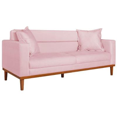 Sofá 2 Lugares Viena Suede - Amarena Móveis Cor Rosa Bebê