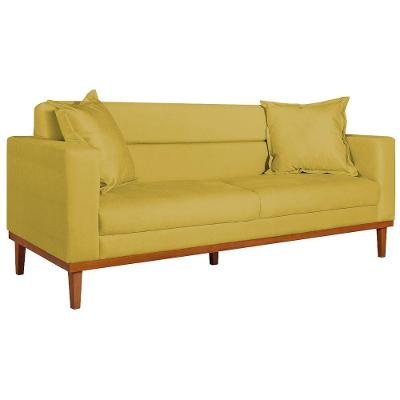 Sofá 2 Lugares Viena Suede - Amarena Móveis Cor Amarelo