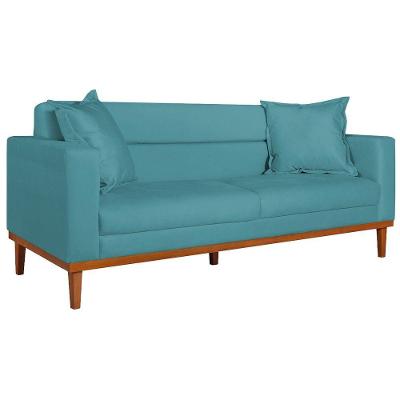 Sofá 2 Lugares Viena Suede - Amarena Móveis Cor Azul Turquesa