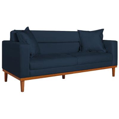 Sofá 2 Lugares Viena Suede - Amarena Móveis Cor Azul Marinho
