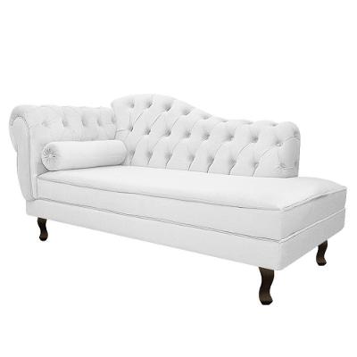 Diva Recamier Diana 130Cm Lado Direito Corano - Doce Sonho Móveis Cor Branco