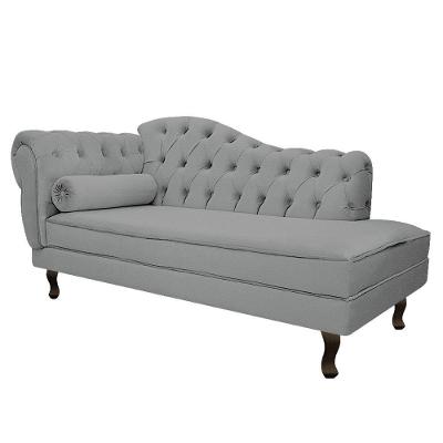 Diva Recamier Diana 130Cm Lado Direito Corano - Doce Sonho Móveis Cor Cinza