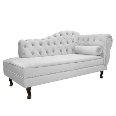 Diva Recamier Diana 130Cm Lado Esquerdo Suede - Amarena Móveis Cor Branco
