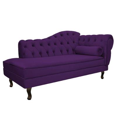Diva Recamier Diana 130Cm Lado Esquerdo Suede - Amarena Móveis Cor Roxo