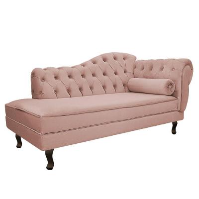 Diva Recamier Diana 130Cm Lado Esquerdo Suede - Amarena Móveis Cor Rosê